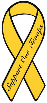 Flagline Support Our Troops (Blue/Yellow) - 4 x 8 Ribbon Magnet Flagline Support Our Troops (Blue/Yellow) - 4 x 8 Ribbon Magnet