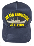 USS SAN BERNARDINO LST-1189 SHIP HAT - NAVY BLUE - Veteran Owned Business - HATNPATCH