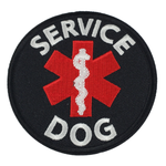 Service Dog Round Patch - Veteran Owned Business - HATNPATCH