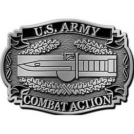 U.S. ARMY COMBAT ACTION BADGE CAB - Cast Belt Buckle - HATNPATCH