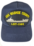 USS Washoe County LST-1165 Ship HAT - Navy Blue - Veteran Owned Business - HATNPATCH