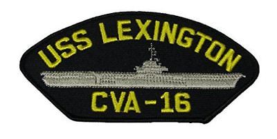 USS LEXINGTON CVA-16 PATCH USN NAVY SHIP ESSEX CLASS AIRCRAFT CARRIER BLUE GHOST - HATNPATCH
