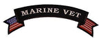 LARGE MARINE VET TOP ROCKER BACK PATCH STARS STRIPES PATRIOTIC USMC CORPS BIKER - HATNPATCH