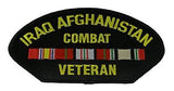 IRAQ AFGHANISTAN COMBAT VETERAN WITH RIBBONS JACKET PATCH - HATNPATCH