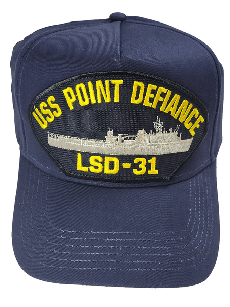 USS Point Defiance LSD-31 Ship HAT - Navy Blue - Veteran Owned Business - HATNPATCH