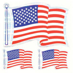American Flag Prism Sticker (3 on one sheet) - HATNPATCH