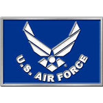 U.S. AIR FORCE WITH HAP ARNOLD WING - Cast Belt Buckle - HATNPATCH