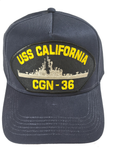 USS California CGN-36 Ship HAT - Navy Blue - Veteran Owned Business - HATNPATCH