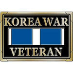 KOREAN WAR VETERAN WITH RIBBON - Cast Belt Buckle - HATNPATCH