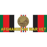 Afghanistan War Vet Service Ribbon Medal Bumper Sticker - HATNPATCH