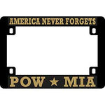 POW/MIA Heavy Plastic Motorcycle License Plate Frame - HATNPATCH