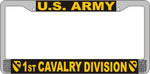 US ARMY 1ST CAVALRY DIVISION LICENSE PLATE FRAME - HATNPATCH