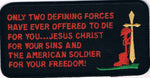 ONLY TWO DEFINING FORCES HAVE OFFERED TO DIE FOR YOU… PATCH - HATNPATCH