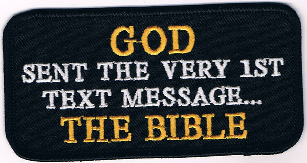 God Sent The Very First Text Message, The Bible Patch - HATNPATCH