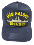 USS Halsey DLG-23/CG-23 Ship HAT - Navy Blue - Veteran Owned Business - HATNPATCH