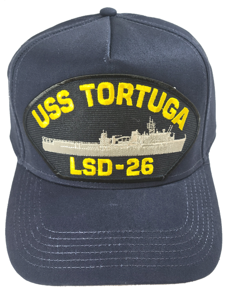 USS Tortuga LSD-26 Ship HAT - Navy Blue - Veteran Owned Business - HATNPATCH