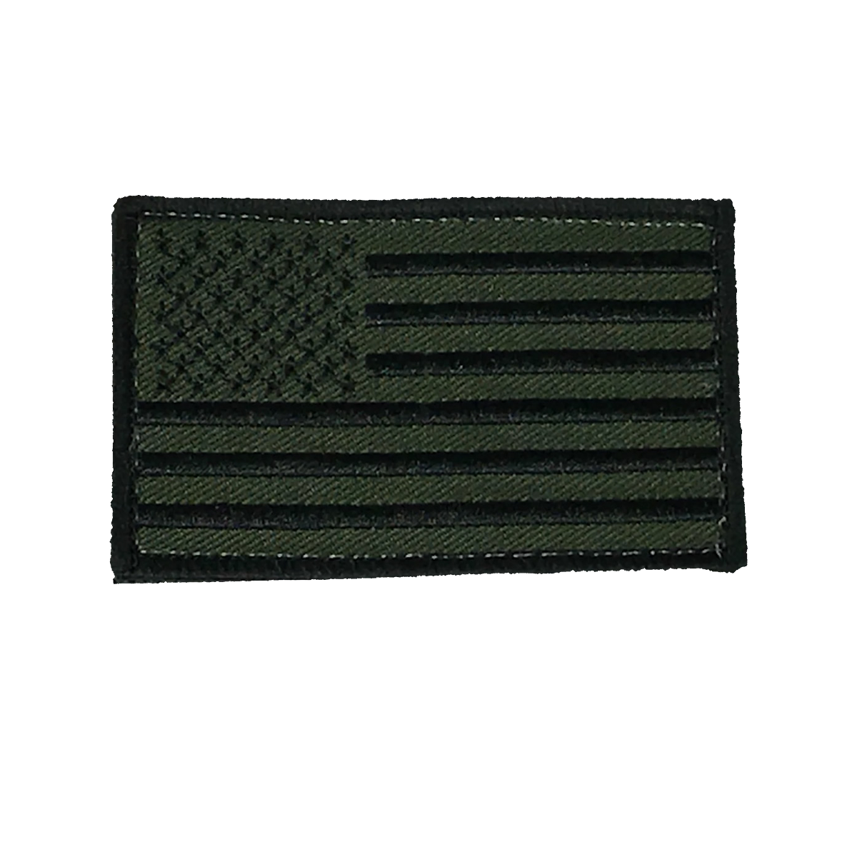 OLIVE DRAB OD GREEN SUBDUED AMERICAN FLAG PATCH HOOK AND LOOP BACK