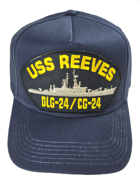 USS Reeves DLG-24/CG-24 Ship HAT - Navy Blue - Veteran Owned Business - HATNPATCH