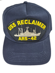 USS Reclaimer ARS-42 Ship HAT - Navy Blue - Veteran Owned Business - HATNPATCH