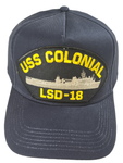 USS Colonial LSD-18 Ship HAT - Navy Blue - Veteran Owned Business - HATNPATCH