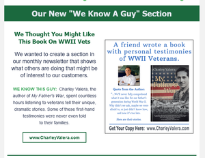 Starting a new section in the newsletter called "We know a guy" Section