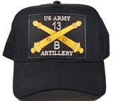 US ARMY US ARMY 13B ARTILLERY HAT - BLACK - Veteran Owned Business