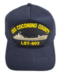 USS Coconino County LST-603 Ship HAT - Navy Blue - Veteran Owned Business