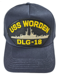 USS Worden DLG-18/CG-18 Ship HAT - Navy Blue - Veteran Owned Business
