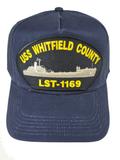 USS Whitfield County LST-1169 Ship HAT - Navy Blue - Veteran Owned Business