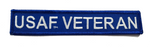 U.S. AIR FORCE USAF VETERAN NAME TAPE STYLE Patch - Blue/White - Veteran Owned Business. - HATNPATCH