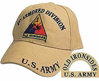 1ST ARMORED DIVISION TAN HAT - HATNPATCH