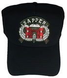 US ARMY ENGINEER SAPPER HAT CAP W/ CASTLE BRANCH INSIGNIA ESSAYONS 12B TAB VET
