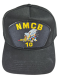 US Navy Seabees NMCB-10 HAT - Black - Veteran Owned Business
