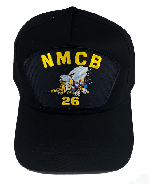 Naval Mobile Construction NMCB-26 Hat - Black - Veteran Owned Business