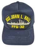 USS John L. Hall FFG-32 Ship HAT - Navy Blue - Veteran Owned Business