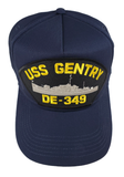 USS GENTRY DD-349 SHIP HAT - NAVY BLUE - Veteran Owned Business