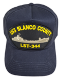 USS Blanco County LST-344 Ship HAT - Navy Blue - Veteran Owned Business