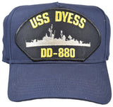 USS DYESS DD-880 SHIP HAT - NAVY BLUE