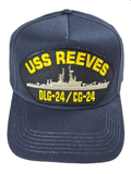 USS Reeves DLG-24/CG-24 Ship HAT - Navy Blue - Veteran Owned Business