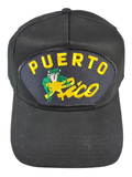 Puerto RICO W/Frog HAT - Black - Veteran Owned Business