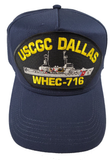 USCGC DALLAS WHEC-716 Ship HAT - Navy Blue - Veteran Owned Business