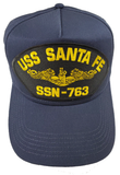 USS SANTA FE SSN-763 (Gold Dolphin) HAT - Navy Blue - Veteran Owned Business