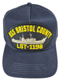 USS Bristol County LST-1198 Ship HAT - Navy Blue - Veteran Owned Business