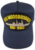 USS Moosbrugger DD-980 Ship HAT. Navy Blue. Veteran Family-Owned Business