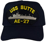 USS Butte AE-27 Ship HAT - Navy Blue - Veteran Owned Business