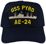 USS PYRO AE-24 Ship HAT - Navy Blue - Veteran Owned Business