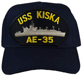 USS KISKA AE-35 Ship HAT - Navy Blue - Veteran Owned Business