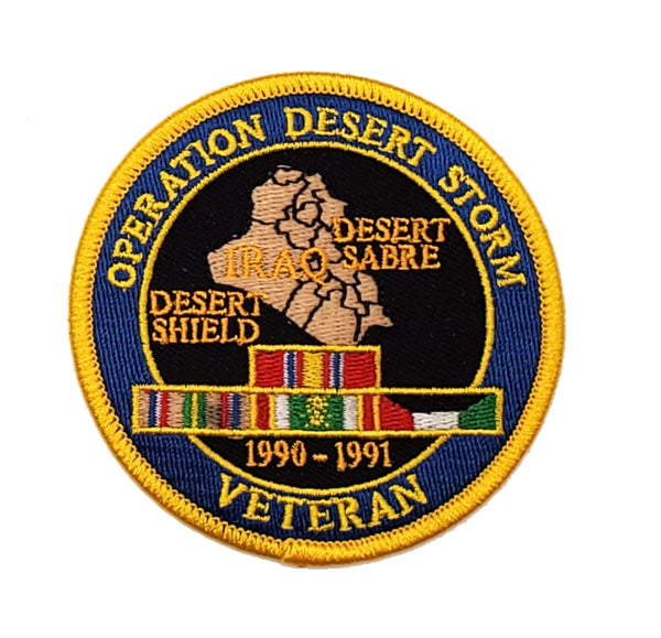 UNITED STATES OPERATION DESERT STORM DESERT SHIELD WITH RIBBONS PATCH