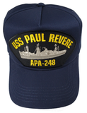USS PAUL REVERE APA-248 SHIP HAT - NAVY BLUE - Veteran Owned Business