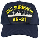 USS SURIBACHI AE-21 Ship HAT - Navy Blue - Veteran Owned Business